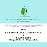 Sea Moss, BladderWrack, Blackseed & Burdock